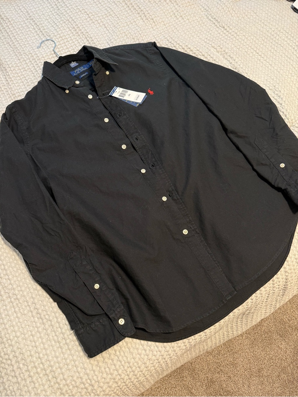 Polo Ralph Lauren Oxford Black Button-Down Shirt